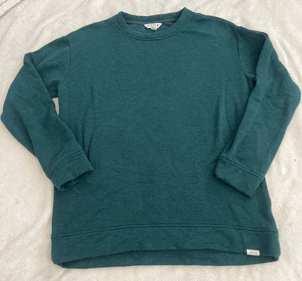 Orvis Classic Collection Sweatshirt Size S Green Long Sleeve Pullover